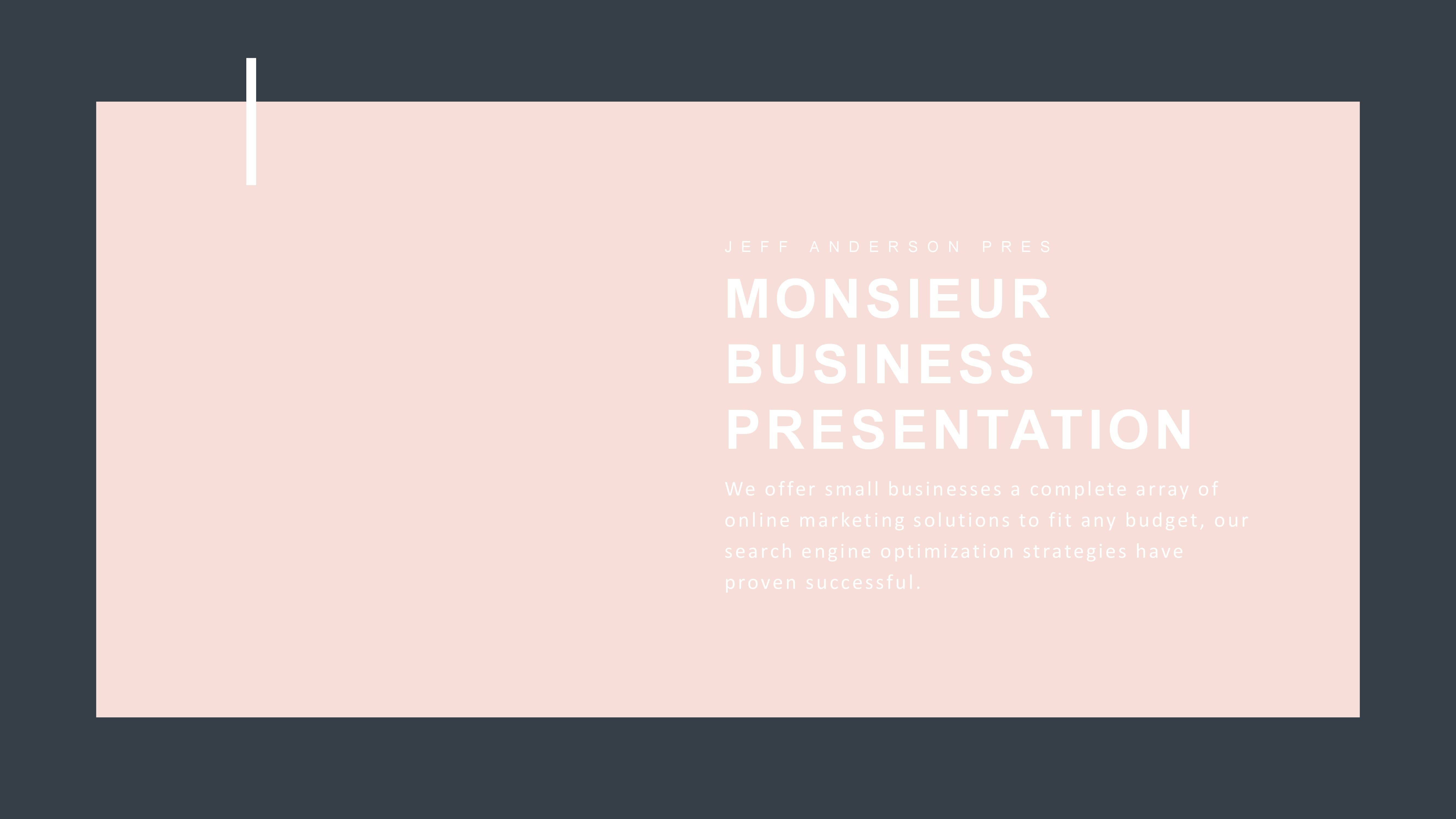 Monsieur PowerPoint Template Dark